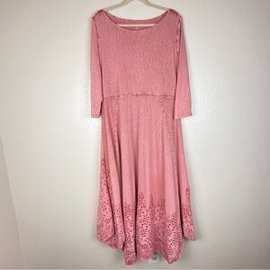 Soft Surroundings Casablanca Coral Long Sleeve Dress